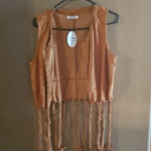 Western suede vest